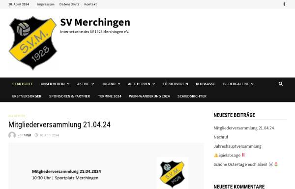 Vorschau von www.sv-merchingen.de, SVM Sportverein 1928 Merchingen e.V.