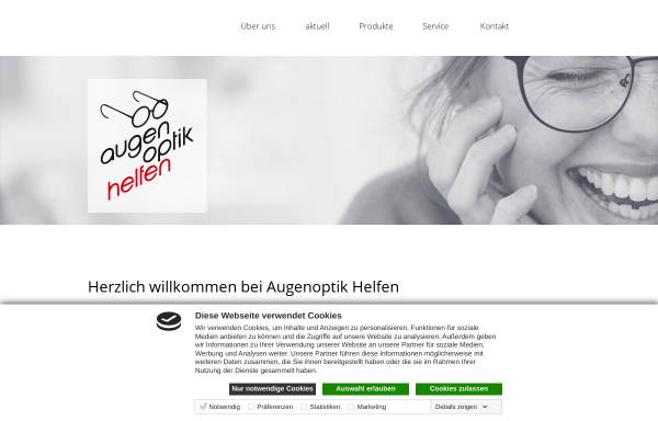Vorschau von www.augenoptik-helfen.de, Augenoptik Helfen