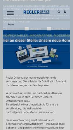 Vorschau der mobilen Webseite www.regler.de, M. Regler e.K. Brotdorf