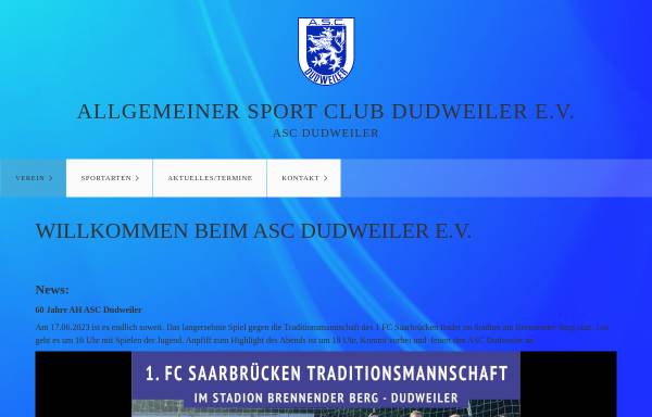 Vorschau von www.asc-dudweiler.de, ASC Allgemeiner Sport Club Dudweiler e.V.