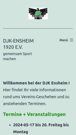 Vorschau der mobilen Webseite djk-ensheim.de, DJK Ensheim e.V.