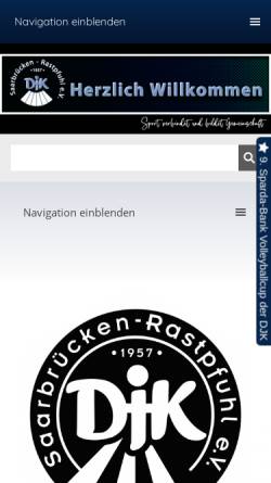 Vorschau der mobilen Webseite www.xn--djk-saarbrcken-rastpfuhl-4sc.de, DJK Saarbrücken-Rastpfuhl e.V.