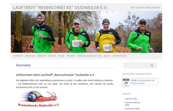 Vorschau von www.rennschnecke-dudweiler.de, LT Lauftreff Rennschnecke Dudweiler e.V.