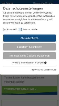 Vorschau der mobilen Webseite www.gemeinde-bunde.de, Gemeinde Bunde