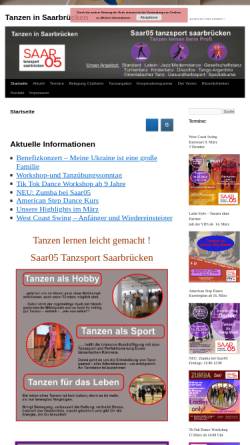 Vorschau der mobilen Webseite www.saar05-tanzsport.de, SV Saar 05 e.V. Tanzsport
