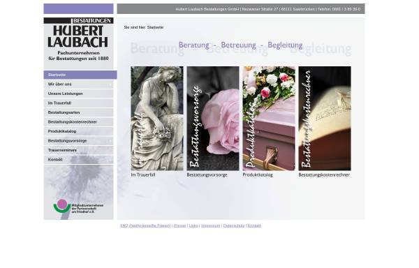 Vorschau von www.laubach-bestattungen.de, Hubert Laubach Bestattungen GmbH