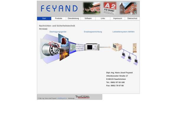 Vorschau von www.feyand.de, Nachrichten- und Sicherheitstechnik Hans-Josef Feyand