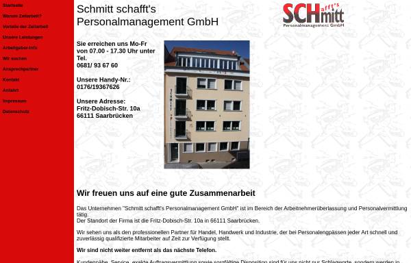 Vorschau von www.schmitt-schaffts.de, Schmitt schafft's Personalmanagement GmbH