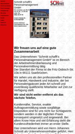 Vorschau der mobilen Webseite www.schmitt-schaffts.de, Schmitt schafft's Personalmanagement GmbH