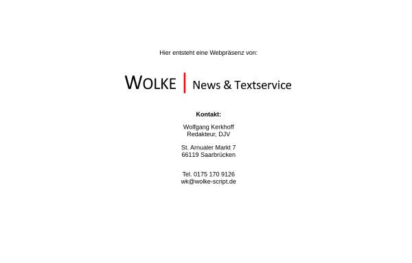 Vorschau von wolke-script.de, Wolke-Script Wolfgang Kerkhoff