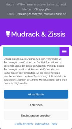 Vorschau der mobilen Webseite praxis.mudrack-zissis.de, Zissis, Alexandros