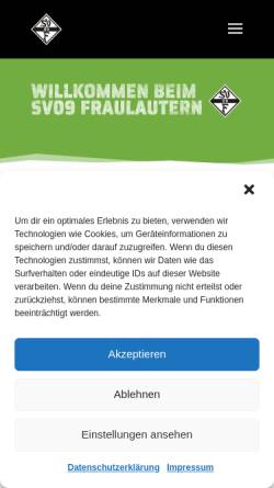 Vorschau der mobilen Webseite sv09fraulautern.de, SV Sportverein 09 Fraulautern e.V.