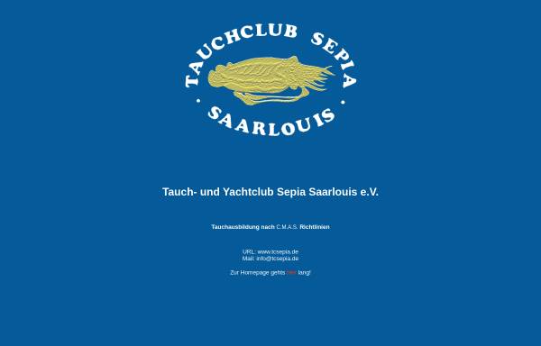 Vorschau von www.tcsepia.de, TYC Tauch- und Yachtclub Sepia Saarlouis e.V.