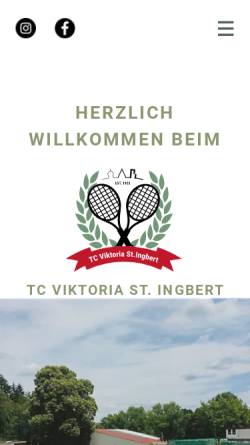 Vorschau der mobilen Webseite www.tcviktoria.com, TC Tennisclub Viktoria e.V.
