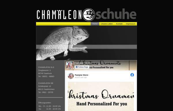 Vorschau von www.chamaeleon-sls.de, Chamäleon Schuhe