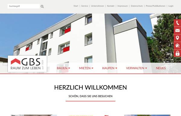 Vorschau von www.gbs-sls.de, GBS Gemeinnützige Bau- und Siedlungsgesellschaft mbH