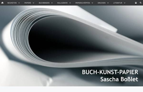 Vorschau von www.buch-kunst-papier.de, Buch-Kunst-Papier Sascha Boßlet