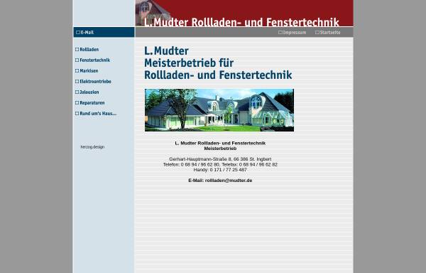 Vorschau von www.mudter.de, Rollladen- und Fenstertechnik Lilo Mudter