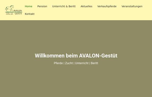 Vorschau von www.avalon-gestuet.de, Avalon's Gestuet