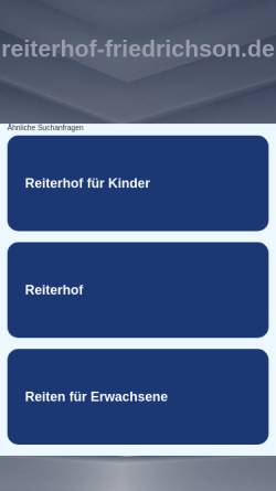Vorschau der mobilen Webseite www.reiterhof-friedrichson.de, Kastanienhof