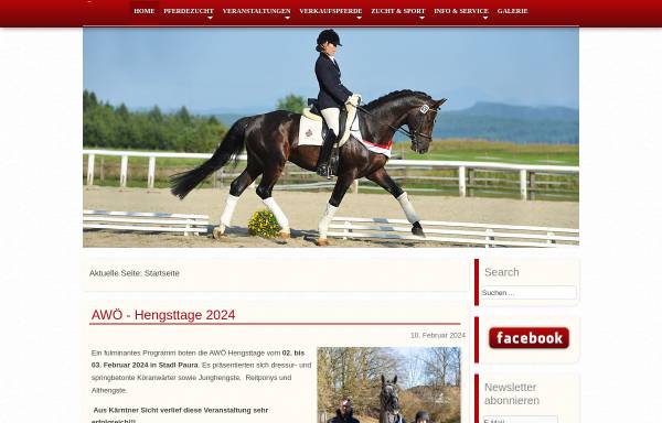 Vorschau von www.pferdezucht-kaernten.at, Warmblutzuchtverein Kärnten