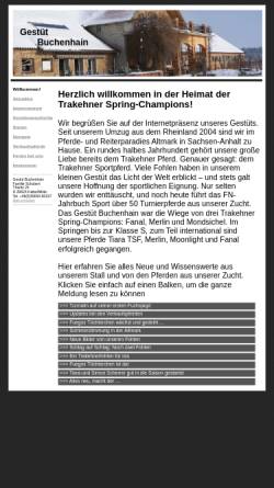 Vorschau der mobilen Webseite www.buchenhain.de, Gestüt Buchenhain