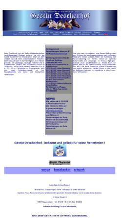 Vorschau der mobilen Webseite www.deschenhof.de, Gestüt Deschenhof