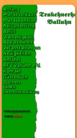 Vorschau der mobilen Webseite www.softsoul.de, Trakehnerhof Valluhn