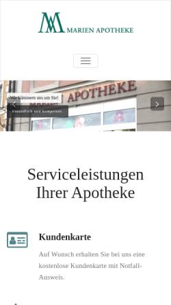 Vorschau der mobilen Webseite marienapotheke-aibling.de, Marien-Apotheke
