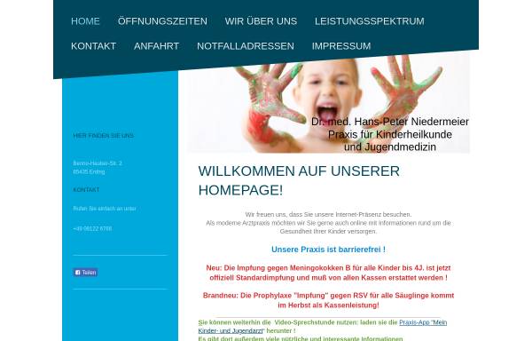 Vorschau von www.kinderarzt-niedermeier.de, Dr. Niedermeier