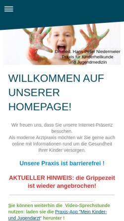 Vorschau der mobilen Webseite www.kinderarzt-niedermeier.de, Dr. Niedermeier