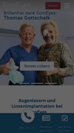Vorschau der mobilen Webseite www.gutsehen.de, alz Augenklinik