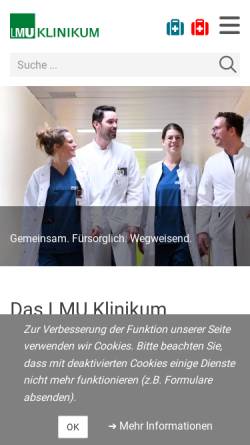 Vorschau der mobilen Webseite www.klinikum-grosshadern.de, Großhadern (LMU)
