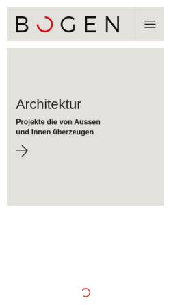 Vorschau der mobilen Webseite www.bogen.ch, Bogen Design