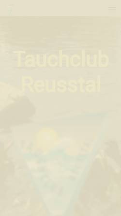 Vorschau der mobilen Webseite www.tcreusstal.ch, Tauchclub Reusstal