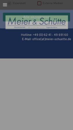 Vorschau der mobilen Webseite www.meier-schuette.de, Meier & Schütte GmbH & Co. KG