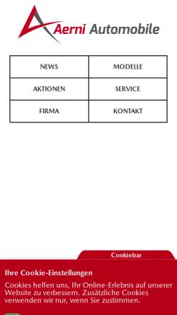 Vorschau der mobilen Webseite www.aerni-automobile.ch, Aerni Automobile Safenwil