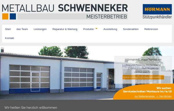 Vorschau von www.metallbau-schwenneker.de, Metallbau Schwenneker, Inhaberin Monika Schwenneker