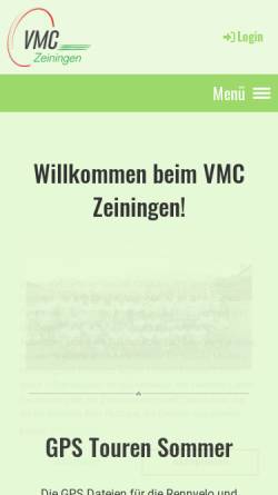 Vorschau der mobilen Webseite www.veloclub-zeiningen.ch, Veloclub Zeiningen