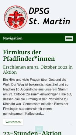 Vorschau der mobilen Webseite www.dpsg-lahnstein.de, DPSG Stamm St. Martin Lahnstein
