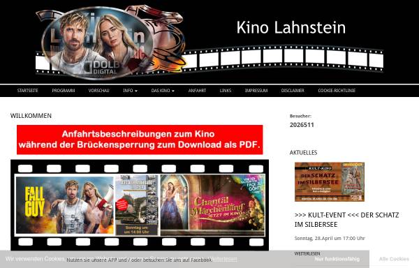 Vorschau von www.kinolahnstein.de, Kino Lahnstein
