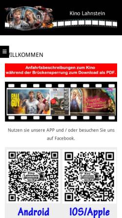 Vorschau der mobilen Webseite www.kinolahnstein.de, Kino Lahnstein