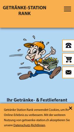 Vorschau der mobilen Webseite www.getraenke-discount.ch, Getränke-Discount Scheidweg