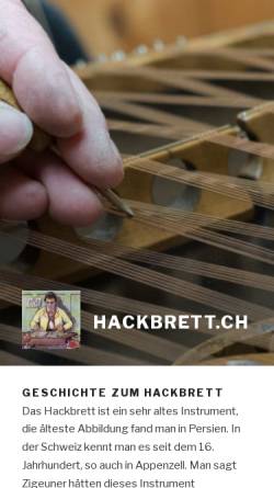 Vorschau der mobilen Webseite www.hackbrett.ch, Hackbrett - Homepage von Johannes Fuchs