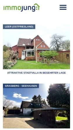 Vorschau der mobilen Webseite www.immojung.de, Immobilien Jung e.K.
