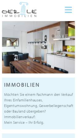Vorschau der mobilen Webseite www.oertle.ch, Oertle Baumanagement GmbH