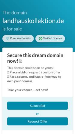 Vorschau der mobilen Webseite landhauskollektion.de, LebensArt, Wohnkultur & Accessoires