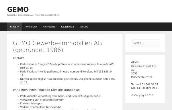 Vorschau von www.gemo.ch, Gemo Gewerbe-Immobilien AG