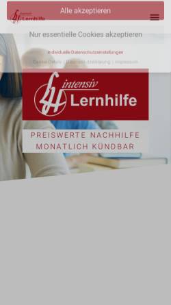Vorschau der mobilen Webseite www.intensiv-lernhilfe.de, Intensiv Lernhilfe im Oberbergischen Kreis