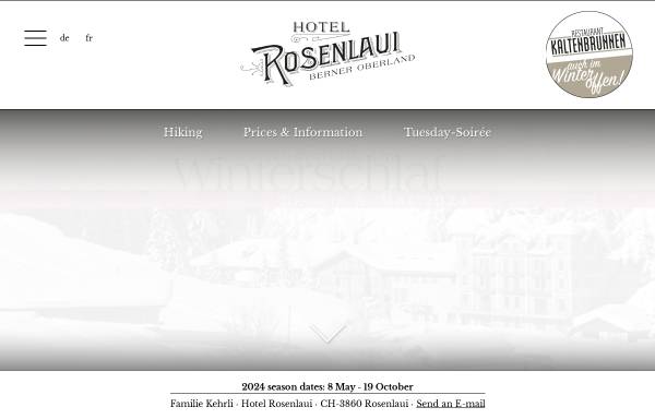 Vorschau von www.rosenlaui.ch, Hotel Rosenlaui